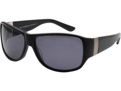 Heat HS0221 Sunglasses, Black Frame with Dark Gray Polarized Lens