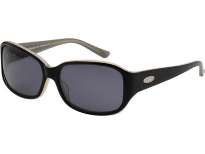Heat HS0218 Sunglasses, Black Over Oliver Frame With Gray Polarized Lens