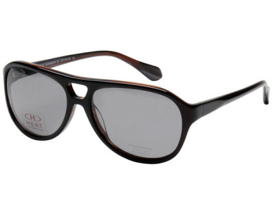 Heat HS0216 Sunglasses, Dark Brown Frame With Gray Polarized Lens