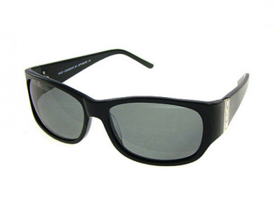 Heat HS0211 Sunglasses, Black Frame With Gray Polarized Lens
