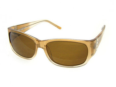 Heat HS0211 Sunglasses, Crystal Brown Fade Frame With Brown Polarized Lens