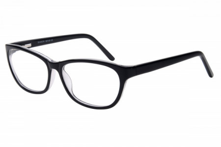 Baron BZ120 Eyeglasses, Shiny Black Over Crystal