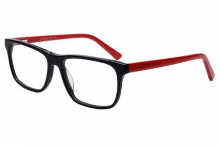 Baron BZ116 Eyeglasses, Black With Red Temple
