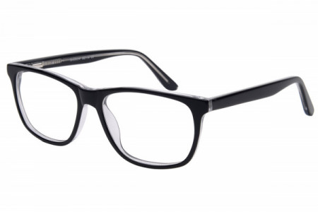 Baron BZ114 Eyeglasses, Shiny Black Over Crystal