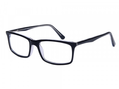 Baron BZ113 Eyeglasses, Shiny Black Over Crystal