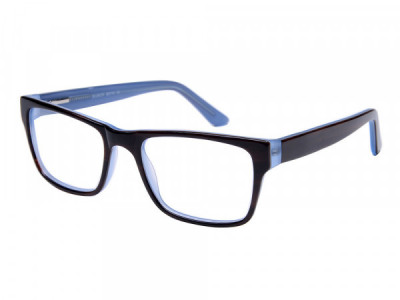 Baron BZ110 Eyeglasses, Striped Brown Over Blue