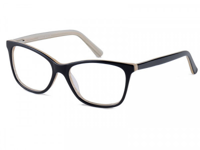 Baron BZ100 Eyeglasses, Black Over Tan Stripe