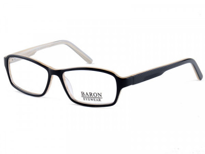 Baron BZ95 Eyeglasses, Black Over Tan Stripe