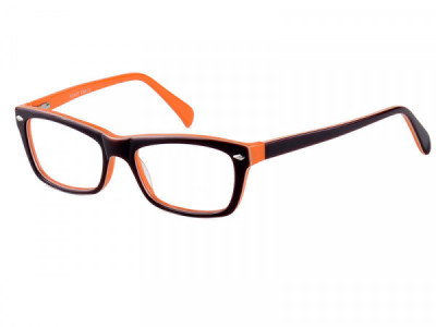 Baron BZ89 Eyeglasses, Brown Over Orange