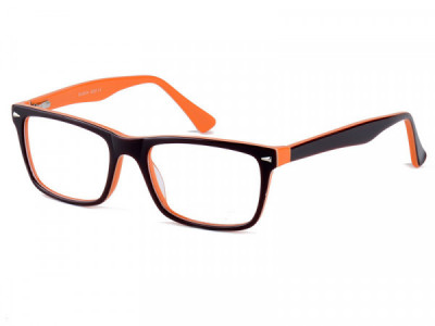 Baron BZ85 Eyeglasses, Brown Over Orange