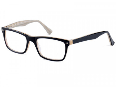 Baron BZ85 Eyeglasses, Black Over Tan Stripe