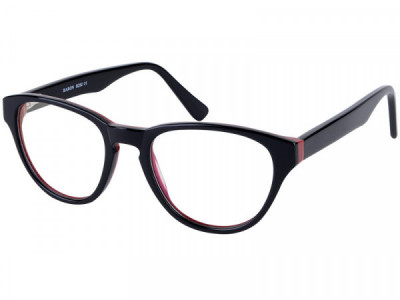 Baron BZ82 Eyeglasses, Black Over Red