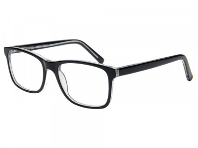 Baron BZ145 Eyeglasses, Shiny Black Over Crystal