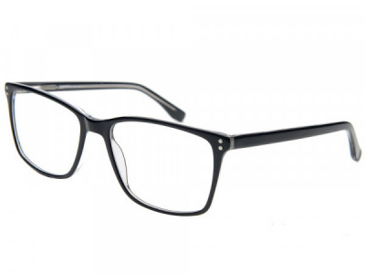 Baron BZ144 Eyeglasses, Shiny Black Over Crystal