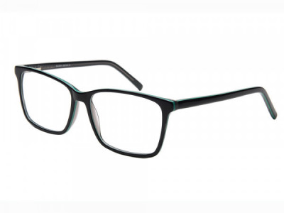 Baron BZ139 Eyeglasses, Black Over Green