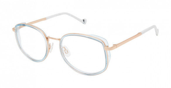 MINI 741019 Eyeglasses, Blue/Rose Gold - 70 (BLU)