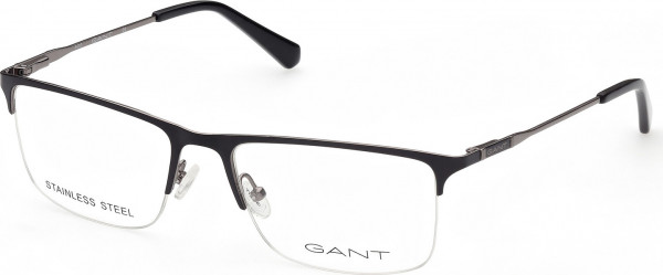 Gant GA3243 Eyeglasses, 002 - Matte Black / Shiny Gunmetal