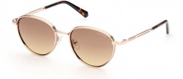 Guess GU5205 Sunglasses, 32F - Gold / Gradient Brown