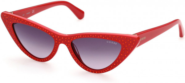 Guess GU7810 Sunglasses, 68B - Red/other / Gradient Smoke