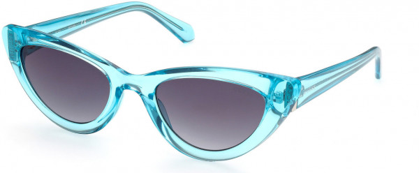 Guess GU7811 Sunglasses, 84B - Shiny Light Blue / Gradient Smoke