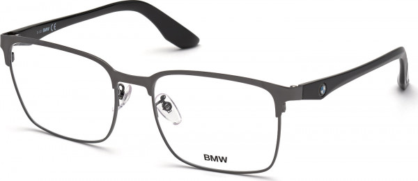 BMW Eyewear BW5017 Eyeglasses, 008 - Shiny Dark Ruthenium / Shiny Black