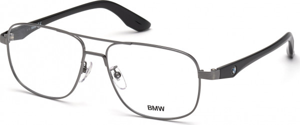 BMW Eyewear BW5019 Eyeglasses, 008 - Shiny Dark Ruthenium / Matte Black
