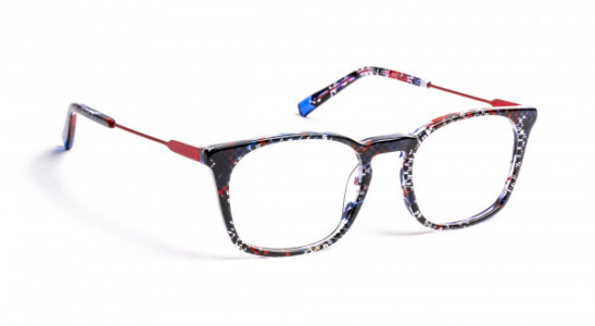 J.F. Rey SMILE Eyeglasses, BLACK/BLUE/RED 12/16 BOY (0030)