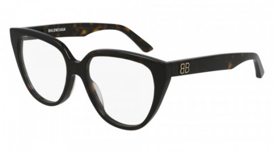 Balenciaga BB0129O Eyeglasses, 005 - HAVANA with TRANSPARENT lenses