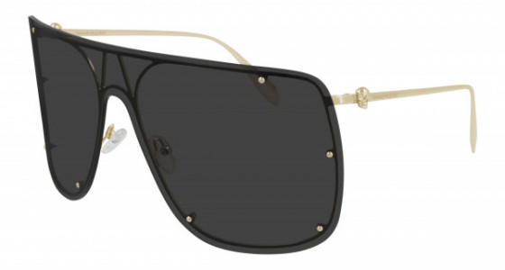 Alexander McQueen AM0313S Sunglasses, 001 - GOLD with GREY lenses