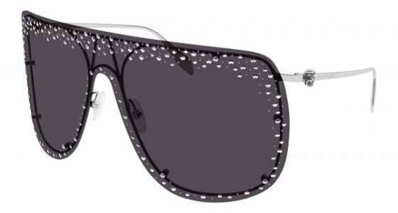 Alexander McQueen AM0313S Sunglasses, 012 - SILVER with GREY lenses