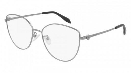 Alexander McQueen AM0320O Eyeglasses, 001 - RUTHENIUM