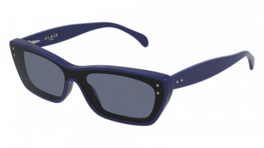 Azzedine Alaïa AA0043S Sunglasses, 003 - BLUE with BLUE lenses