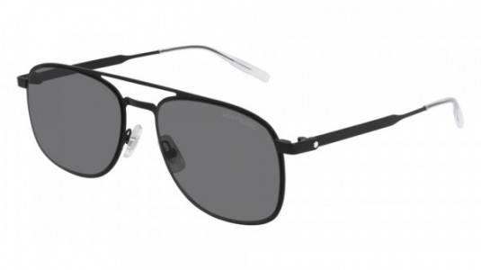 Montblanc MB0143S Sunglasses, 001 - BLACK with GREY lenses