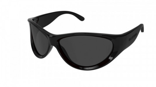 Balenciaga BB0158S Sunglasses, 001 - BLACK with GREY lenses