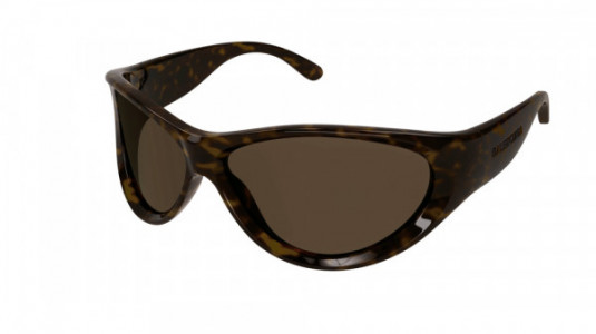 Balenciaga BB0158S Sunglasses, 002 - HAVANA with BROWN lenses