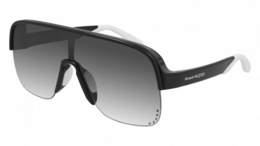 Alexander McQueen AM0294SA Sunglasses, 002 - BLACK with GREY lenses