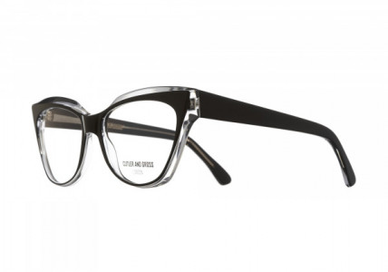 Cutler and Gross CG1288 Eyeglasses, (002) BLACK/CRYSTAL