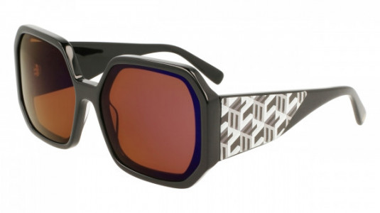 MCM MCM709S Sunglasses, (002) BLACK WITH ANNIVERSARY PRINT