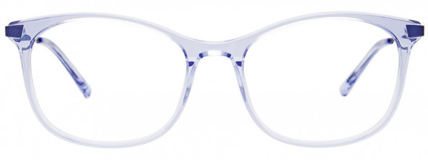 EasyClip EC583 Eyeglasses, 050 - Crystal Blue/Satin Blue