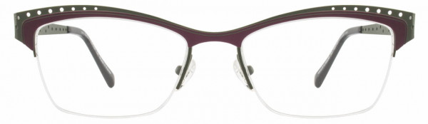 Cote D'Azur CDA Boutique 214 Eyeglasses, 2 - Plum / Charcoal