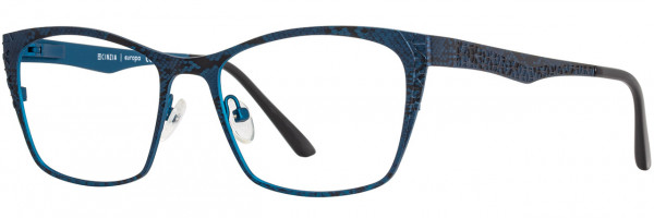 Cinzia Designs Cinzia Ophthalmic 5098 Eyeglasses, 3 - Teal / Python