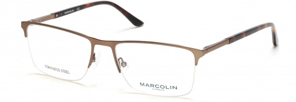 Marcolin MA3027 Eyeglasses, 049 - Matte Dark Brown