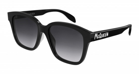 Alexander McQueen AM0331SK Sunglasses, 001 - BLACK with GREY lenses