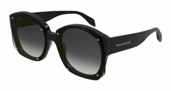 Alexander McQueen AM0334S Sunglasses, 001 - BLACK with GREY lenses