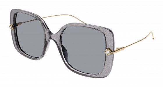 Pomellato PM0096S Sunglasses, 001 - GREY with GOLD temples and GREY lenses