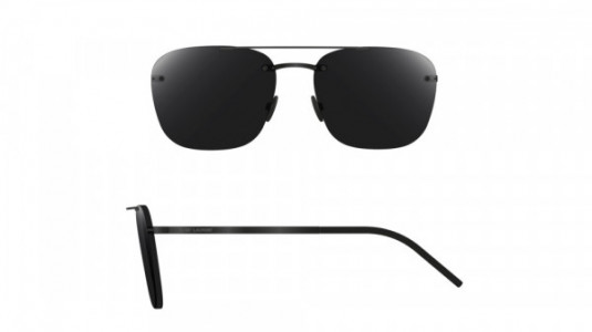Saint Laurent SL 309 RIMLESS Sunglasses, 001 - BLACK with BLACK lenses
