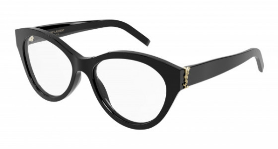 Saint Laurent SL M96 Eyeglasses, 001 - BLACK with TRANSPARENT lenses