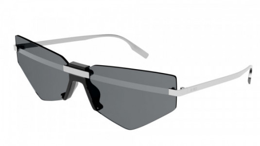 McQ MQ0322S Sunglasses, 001 - SILVER with SMOKE lenses