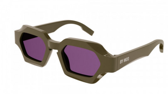 McQ MQ0323S Sunglasses, 003 - GREEN with VIOLET lenses