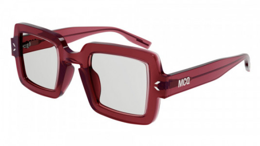 McQ MQ0326S Sunglasses, 005 - BURGUNDY with GREY lenses